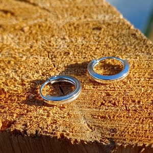 Sterling Silver Petite Flat Sleeper Earrings