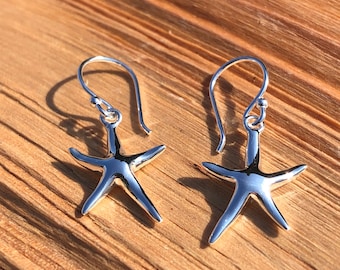 Sterling Silver Starfish Earrings