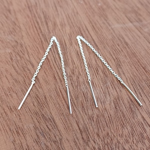 Sterling Silver Simple Threader Earrings