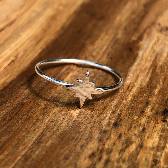 Sterling Silver Star Ring - Etsy