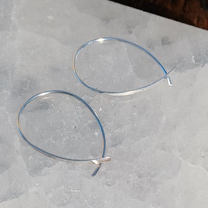 Sterling Silver Fine Loop Earrings