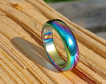 Rainbow Hematite Ring