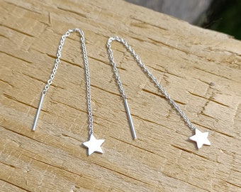 Sterling Silver Star Ear Threaders