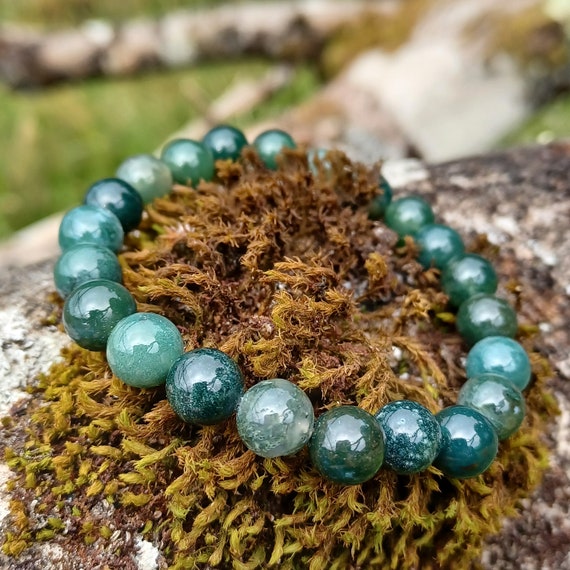 Moss agate bracelet discount
