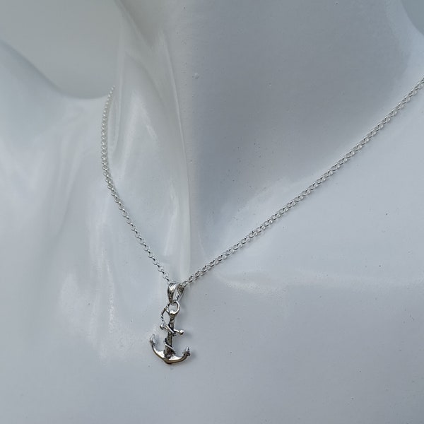 Sterling Silver Anchor Necklace