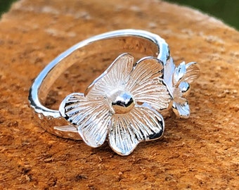Sterling Silver forget Me Not Ring