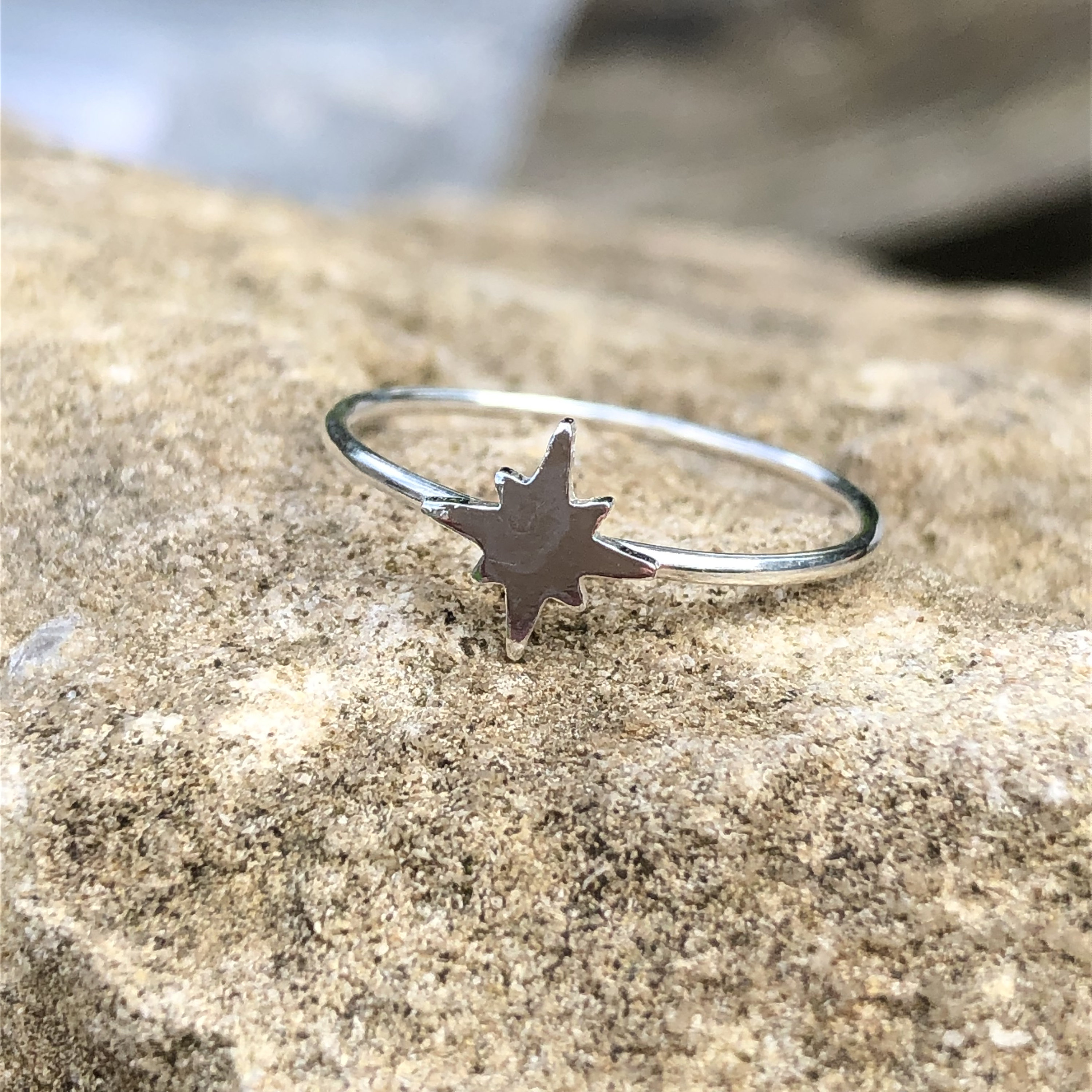 Sterling Silver Star Ring - Etsy
