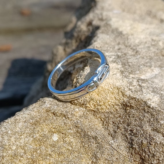 Sterling Silver Belt Ring - Etsy