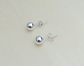 Sterling Silver 6mm Ball Stud Earrings