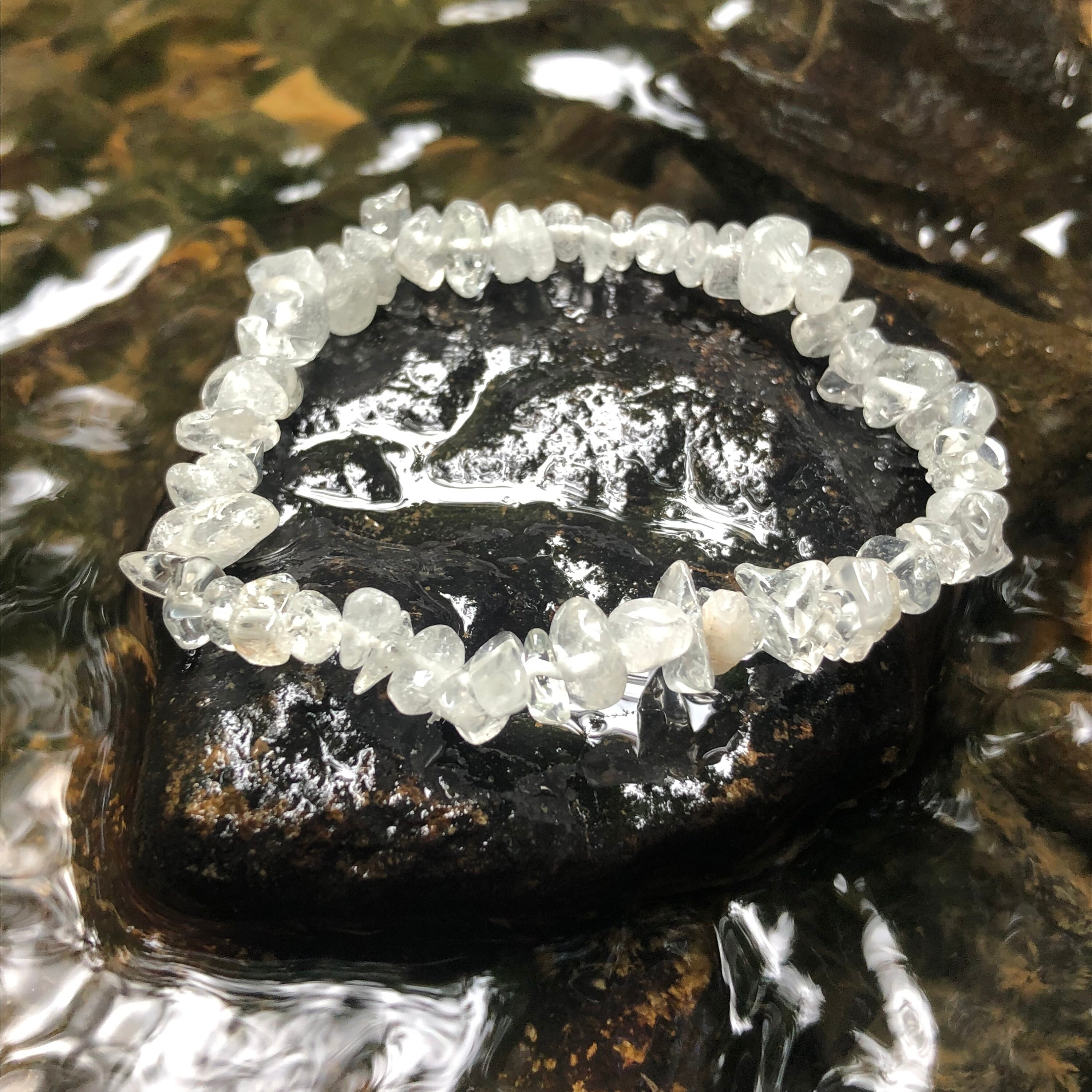 Quartz Gem Chip Bracelet