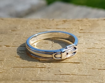 Amazon.com: 925 Sterling Silver Belt Buckle Ring, Women'S