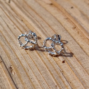Sterling Silver Pretzel Stud Earrings
