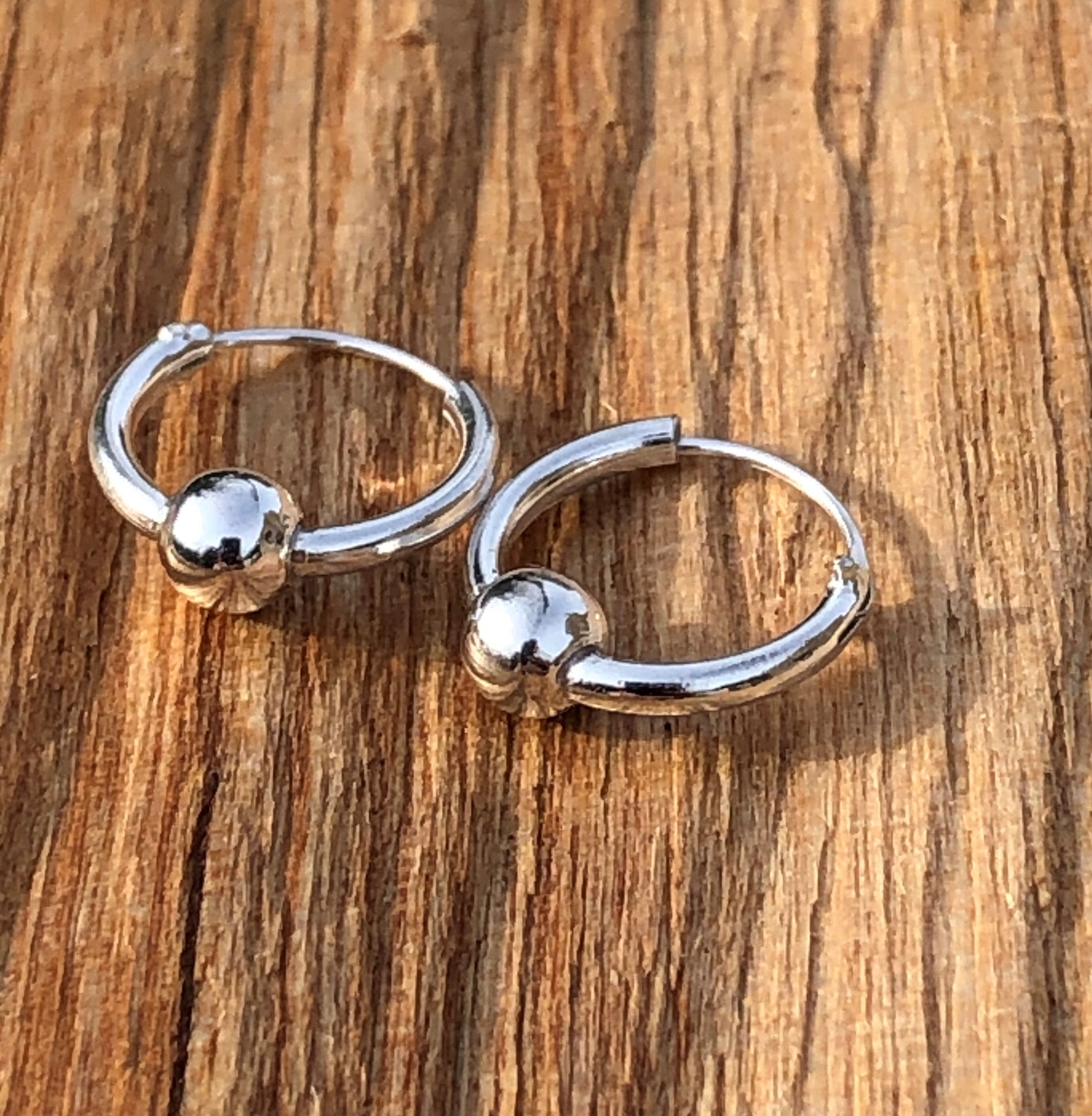 Sterling Silver Ball Sleeper Earrings Etsy