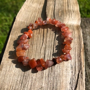 Carnelian Gem Chip Bracelet