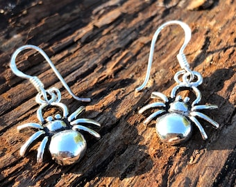 Sterling Silver Spider Earrings - Etsy