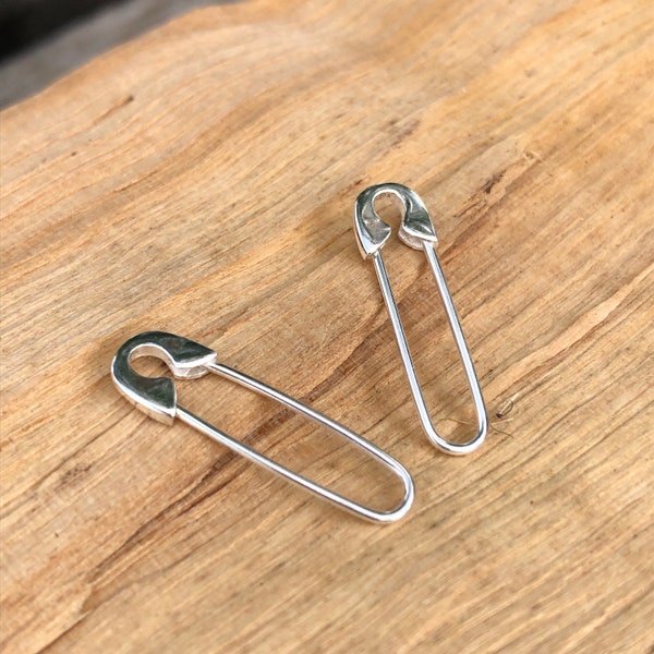 Boucles d'oreilles épingle à nourrice en argent sterling