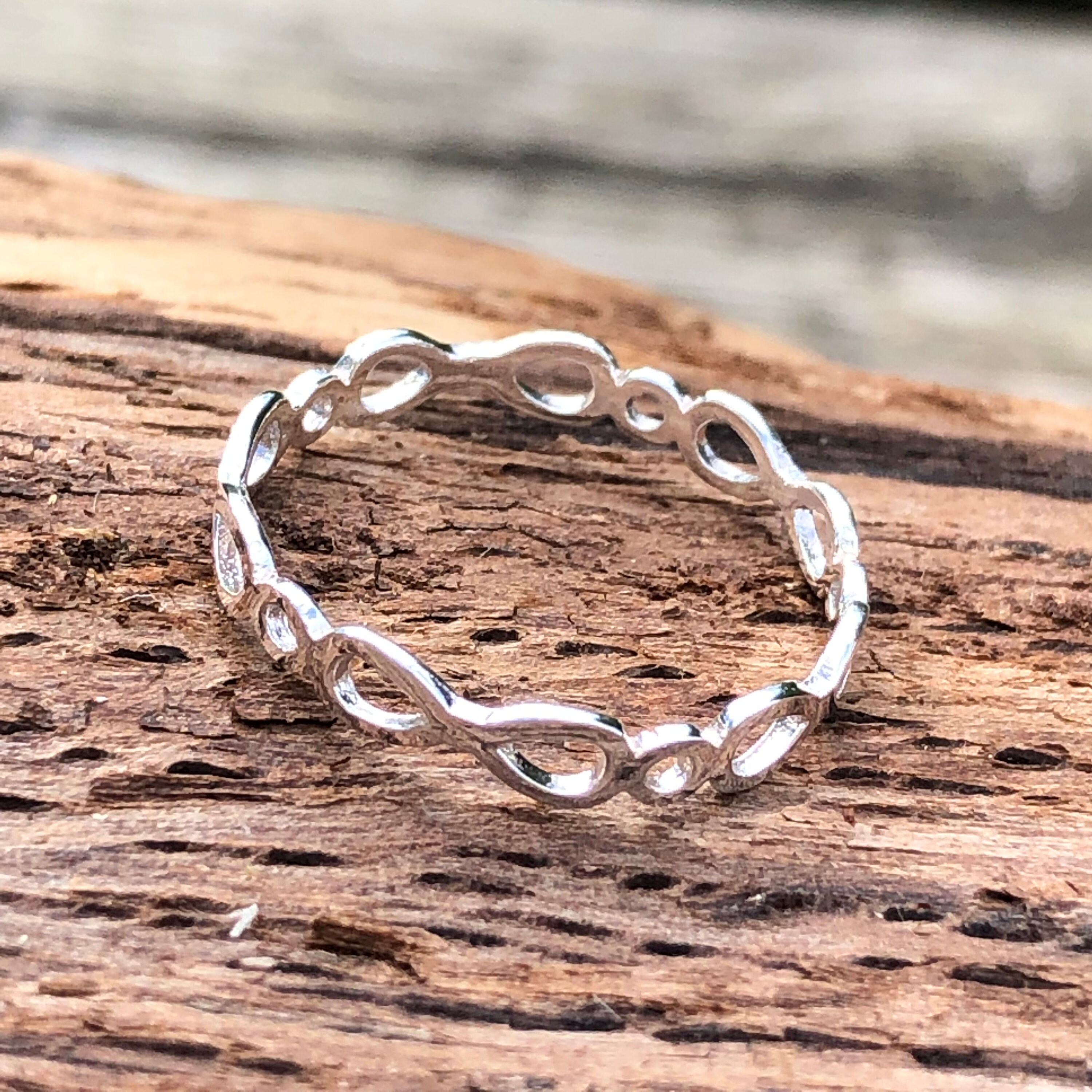 Sterling Silver Infinity Ring - Etsy