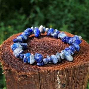 Lapis Lazuli Gem Chip Bracelet