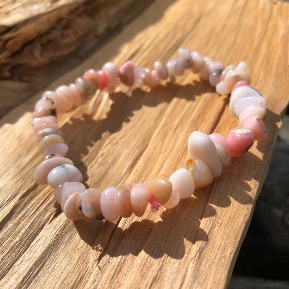 Amazon.com: CHIKLEET Pink opal bracelet, October birthstone, Peruvian opal  jewelry, pink gemstone bracelet, gift for her 7.5 Inches: Clothing, Shoes &  Jewelry