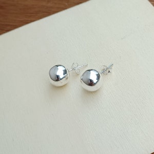 Sterlingzilveren boloorbellen van 10 mm