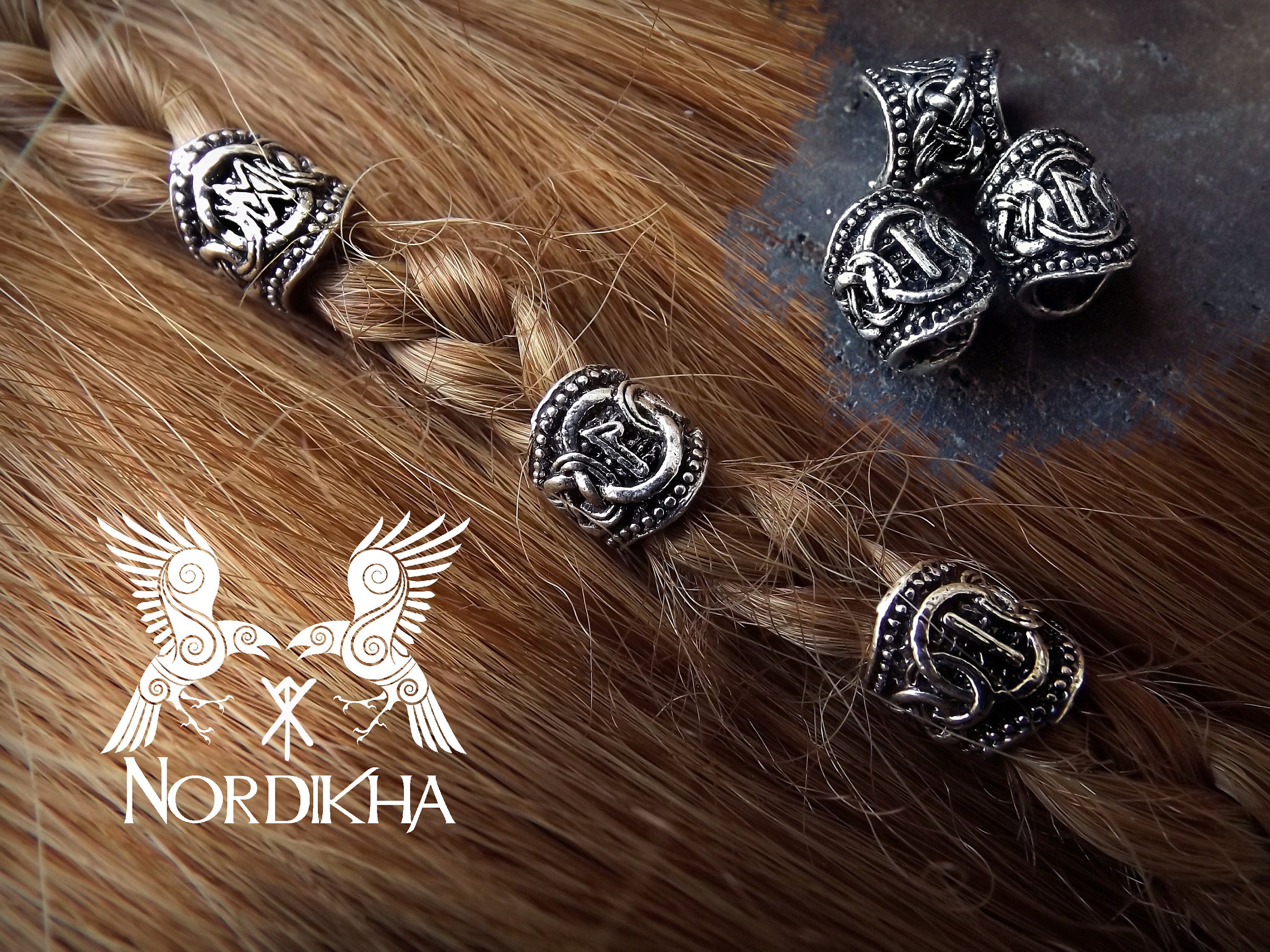 3 Viking Hair Beads, Gold EASY Opening Viking, Nordic, Celtic Rings, Hair  Jewelry, Braid Beads, Dreadlocks 