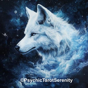 White Astral Wolf Spirit Companion. Distance Binding   Astral Travel    Astral Energies    Protection