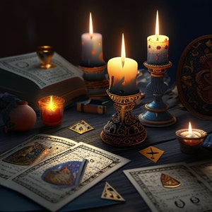 At A Crossroads. Choice Between Two Pathways  Tarot Reading.