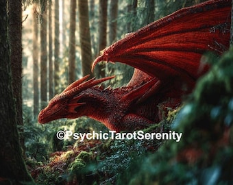 Celtic Red Dragon Spirit Companion. Toveren. Binding op afstand. Rijkdom. Geluk. Liefde/welvaart. Kracht.