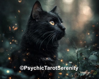 Familiar de Brujas Gato Negro. Espíritu Compañero. Conjuro. Vinculación a Distancia.
