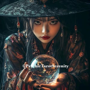 Asian Witch Spirit Companion. Distance Binding. Magic. Wisdom. image 1