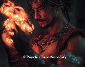 Espíritu Compañero Djinn de Fuego Conjurando Vinculación Remota Elimina tus Energías Negativas, Enemigos y Pensamientos