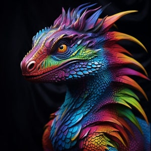 Rainbow Dragon Spirit Companion. Conjuring.  Balance, Friendly, Chakra.