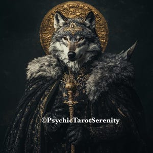 Folklore Wolf Spirit Companion. Conjuring.  Mythical Wisdom