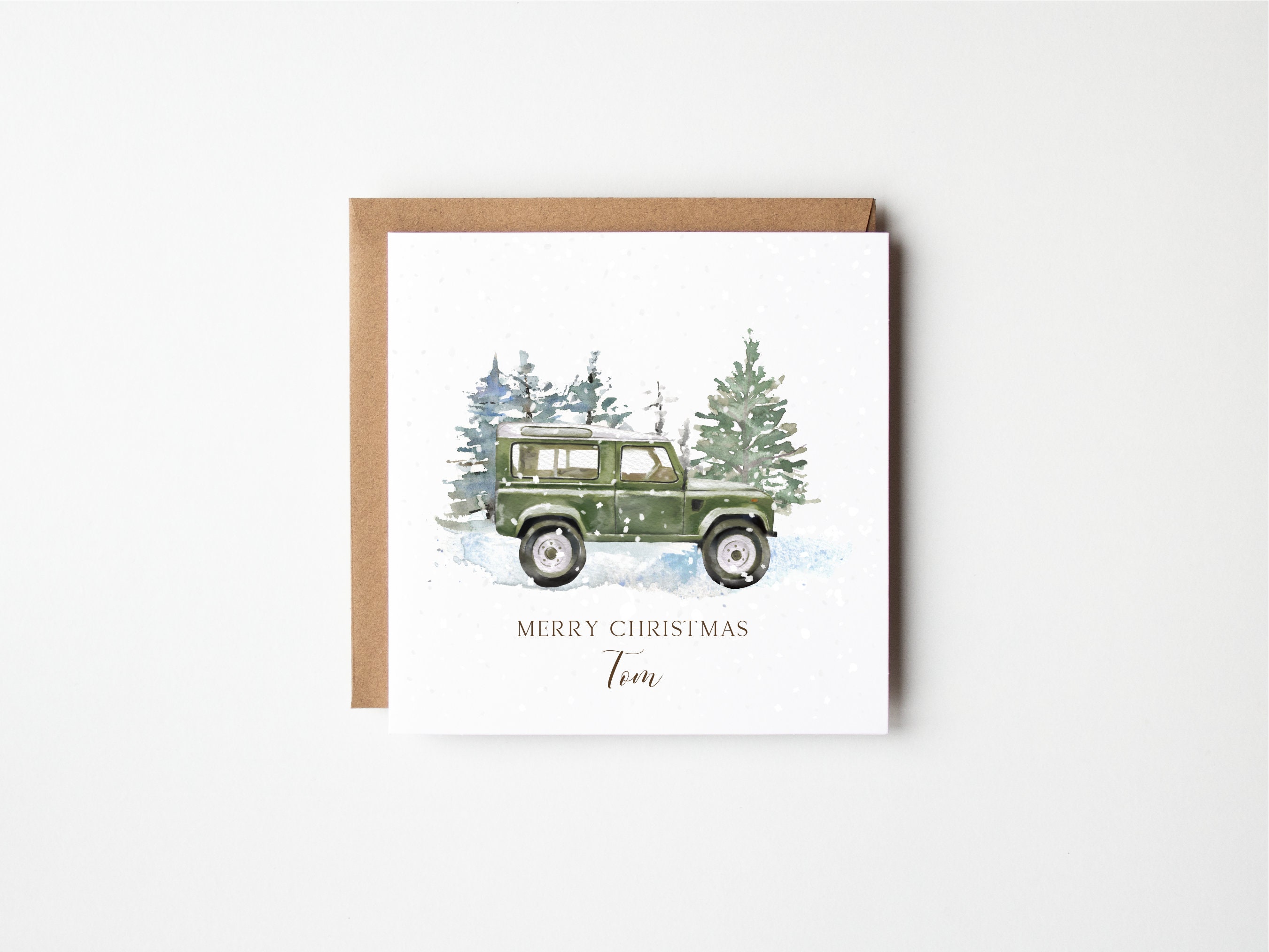 4 X 4 Land Rover Christmas Card Personalised Land Rover Card Etsy UK