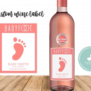 Gender Reveal Announcement Wine Label Pregnancy Announcement ...