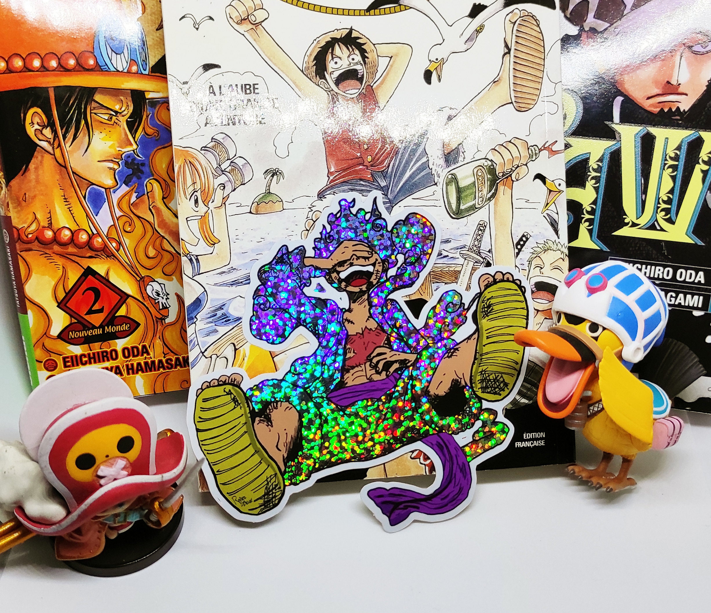Sticker for Sale avec l'œuvre « une pièce recherchée / Luffy. » de