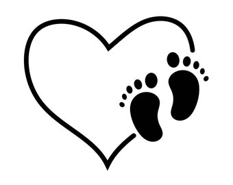 10 Huella de bebé, Pies de bebé SVG, PNG, Pdf, jpg descarga digital