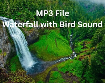 Relaxing Waterfall with Birds Sound: 15-Minute MP3 (Digital Download)