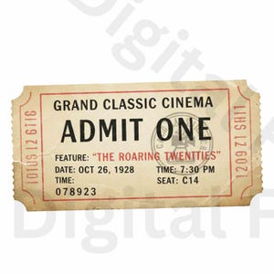 Vintage movie ticket - Etsy 日本