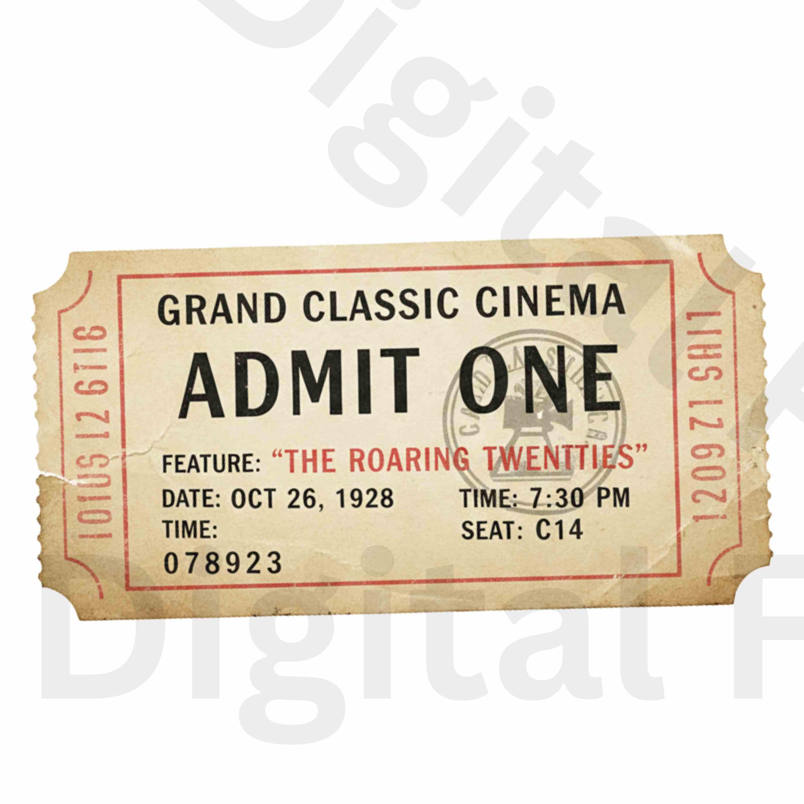 Vintage movie ticket - Etsy 日本