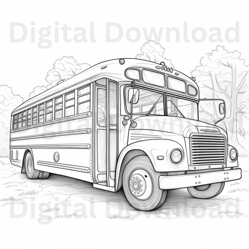 60+ School Bus Coloring Pages for Kids & Adults | Fun Transportation ...