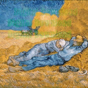 The Siesta , Digital Download, HD, svg, jpg, pdf, Van Gogh, 300 dpi