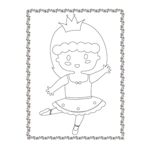 45+ pdf-pagina's met ballerinakleurplaten voor kinderen: een prachtige verzameling hoogwaardige, gedetailleerde illustraties voor urenlang creatief plezier