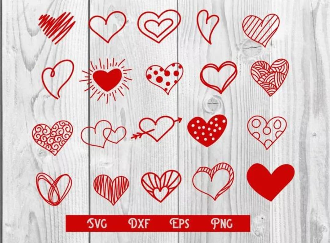 20 Heart Drawn SVG Bundle Heart SVG Bundle Heart SVG Bundle - Etsy Canada