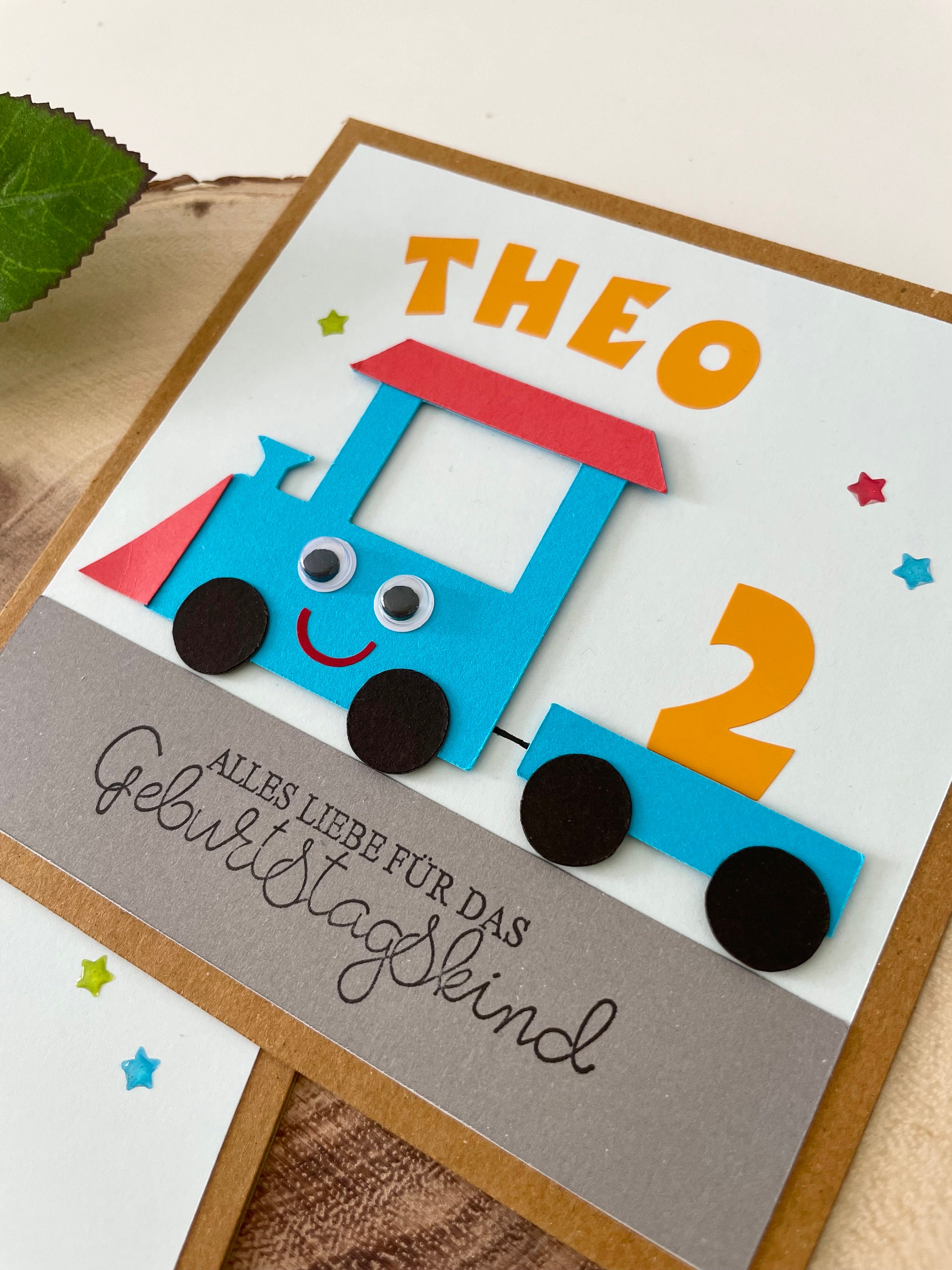 Personalisierte Geburtstagskarte Mit Einer Eisenbahn Etsy