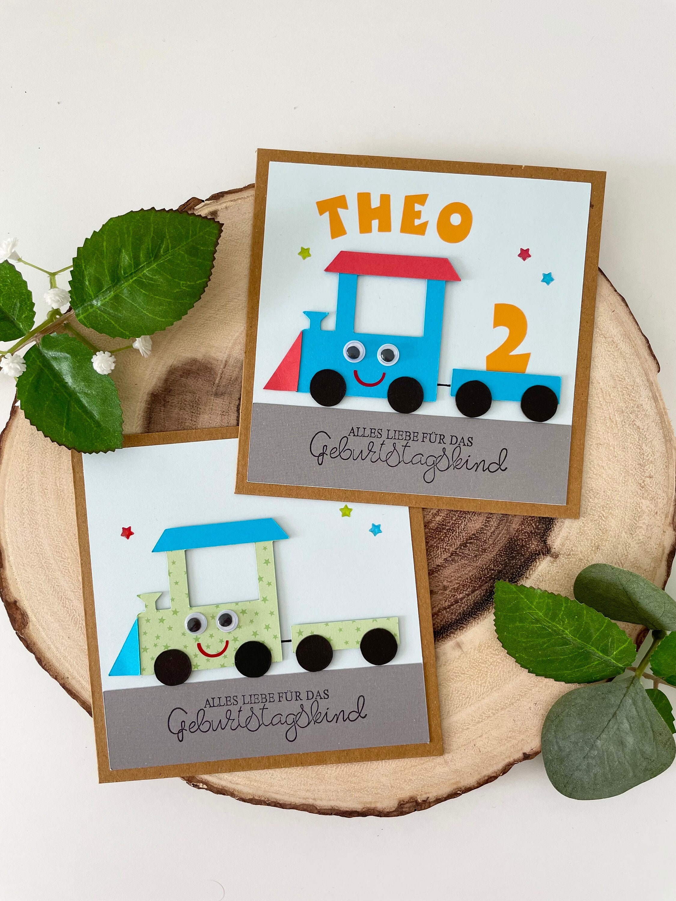 Personalisierte Geburtstagskarte Mit Einer Eisenbahn Etsy