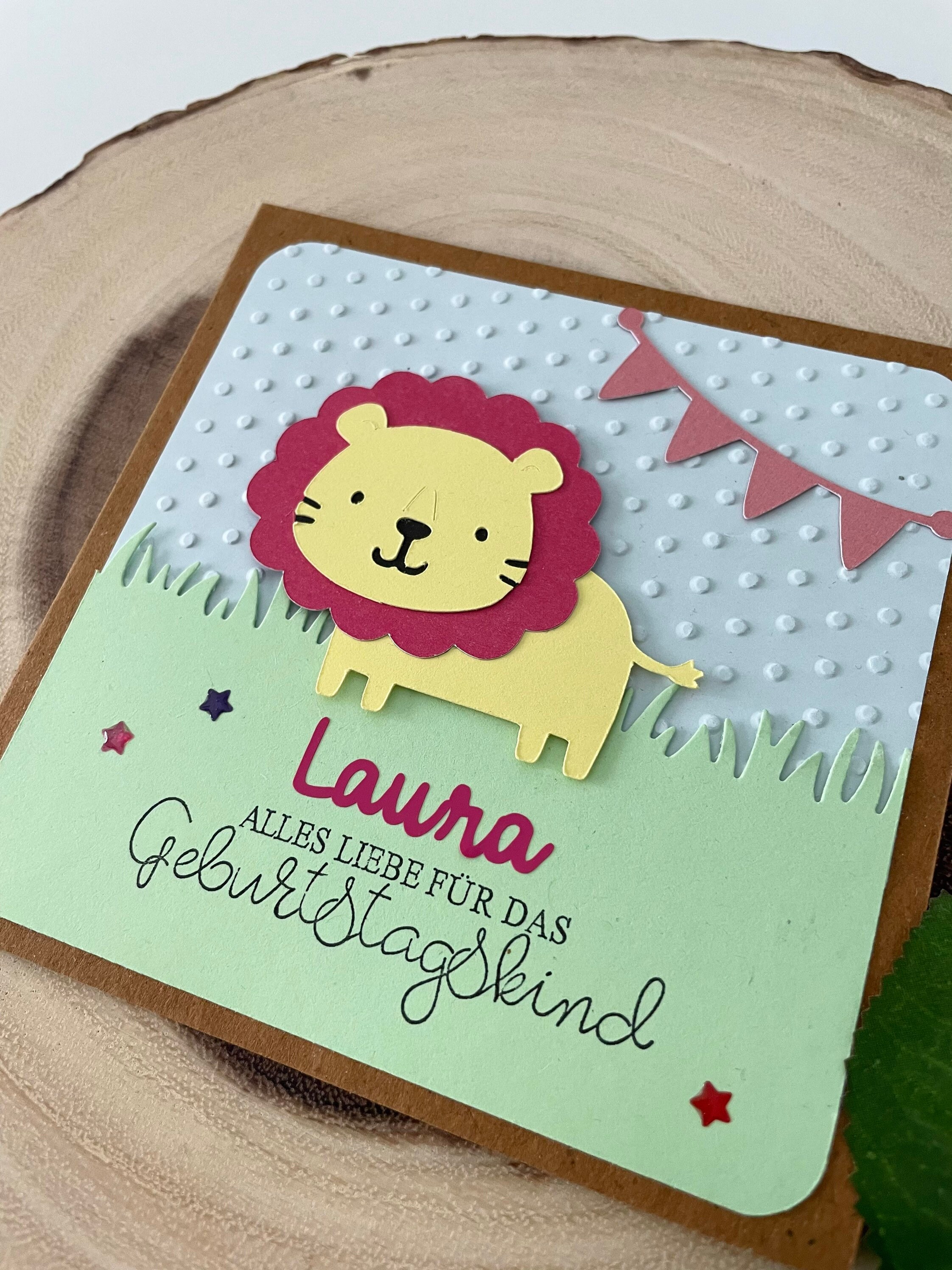 Glückwünsche zum Geburtstag mit einem Löwen Glückwunschkarte Etsy.de