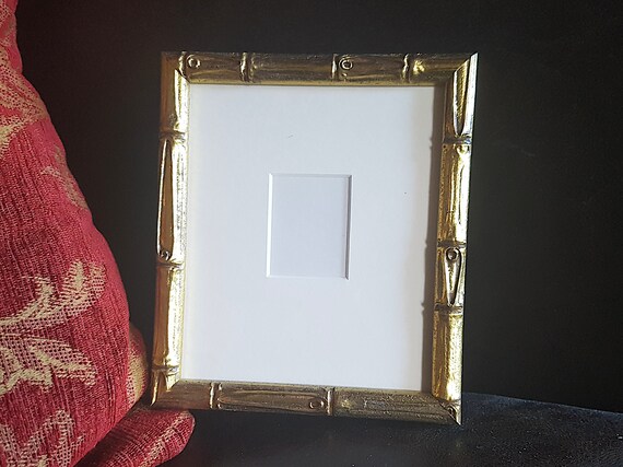 VTG GENUINE REAL BAMBOO PICTURE FRAME HOLDER EASEL DISPLAY STAND 6 Tall