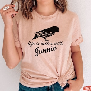 Personalized Floral Parakeet Shirt, Budgie Custom Name, Adult Youth Kids Sizes, Sweatshirt, Kids Tee
