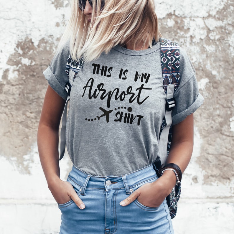 This is My Airport Shirt, Girls Weekend 2025, Womens Travel Tshirt, World Traveler Tee, Flight Attendant, Catch Flights, Family Vacay Shirts image 2